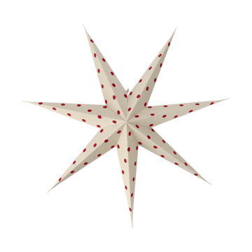 Bare advent star white-red dots - 80 cm - Scandi Living