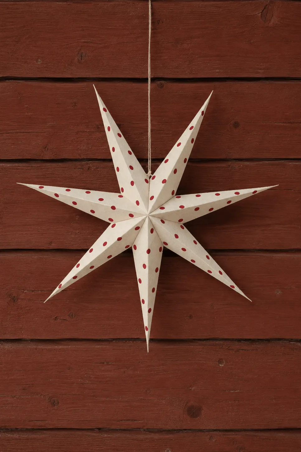 Bare advent star white-red dots, 80 cm Scandi Living