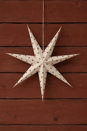 Bare advent star white-red dots - 80 cm - Scandi Living