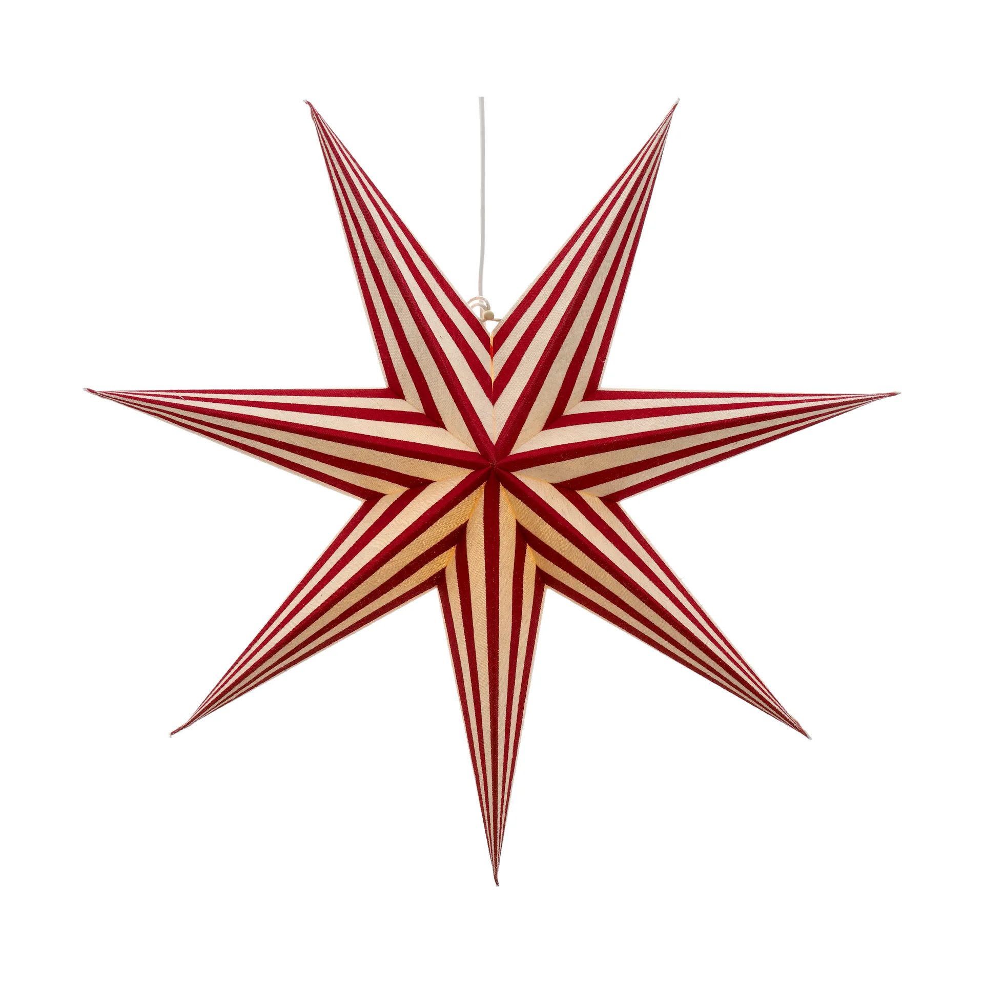 Bare advent star white-red stripes, 60 cm Scandi Living