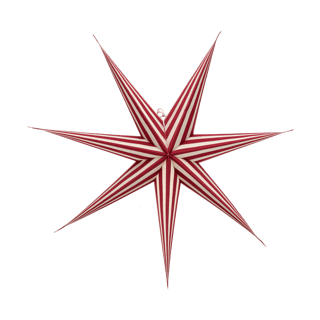 Scandi Living Bare advent star white-red stripes 80 cm