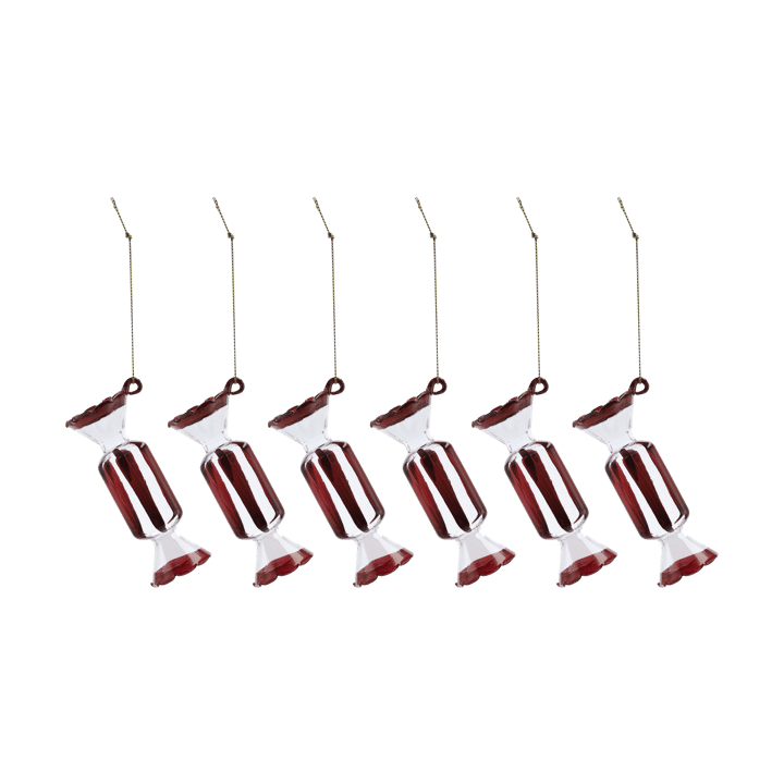 Bonbons Christmas tree bauble 6-pack - Red - Scandi Living