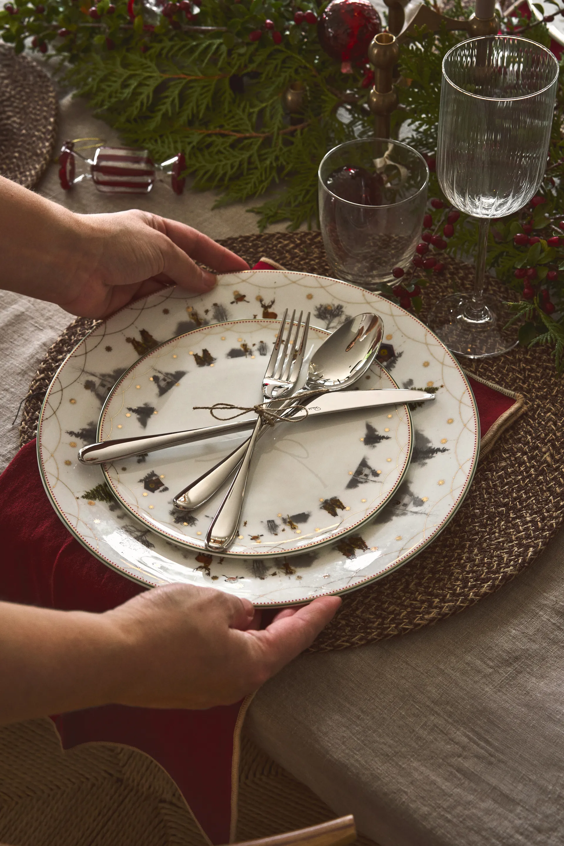 Bonbons Christmas tree bauble 6-pack, Red Scandi Living