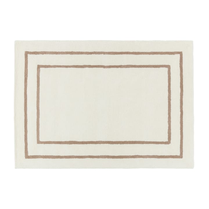 Borders wool carpet - White-beige 170x240 cm - Scandi Living