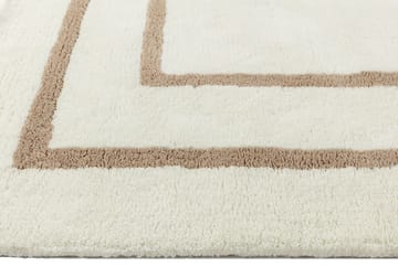 Borders wool carpet - White-beige 170x240 cm - Scandi Living