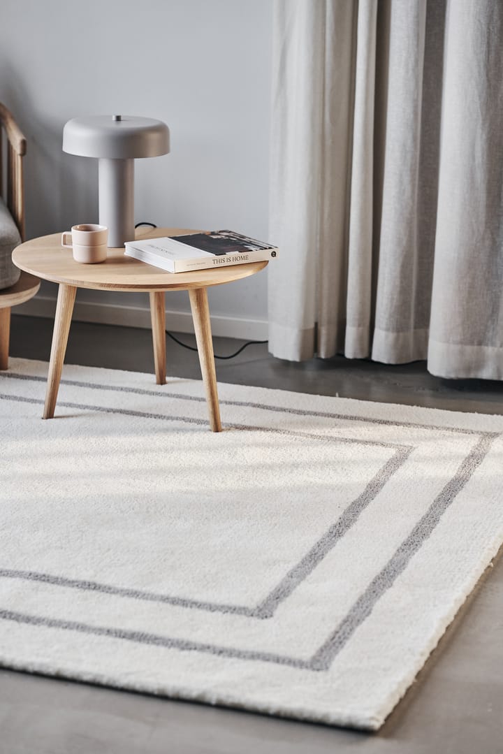 Borders wool carpet - White-grey 200x300 cm - Scandi Living