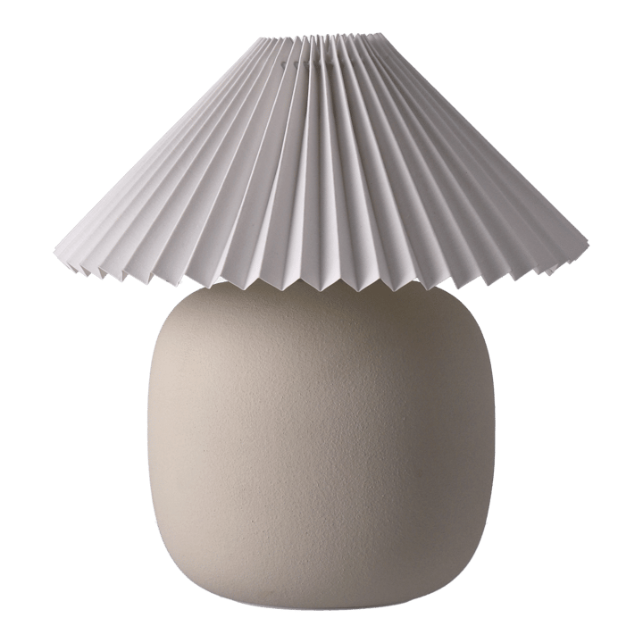 Boulder table lamp 29 cm beige-pleated white - undefined - Scandi Living