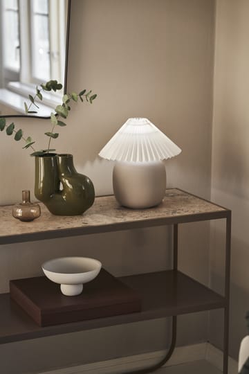 Boulder table lamp 29 cm grey-pleated white - Lamp base - Scandi Living