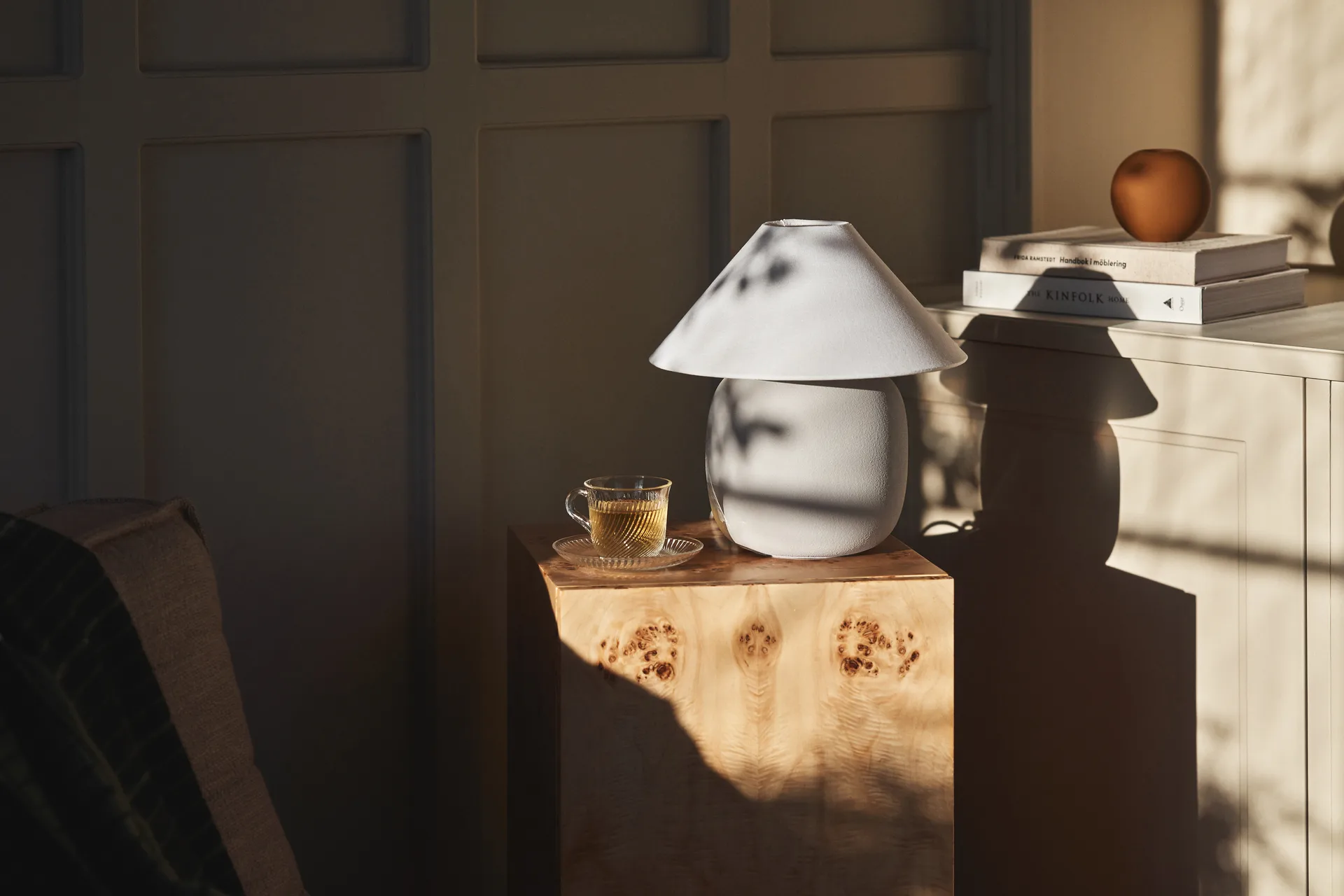 Boulder table lamp 29 cm grey-white Scandi Living