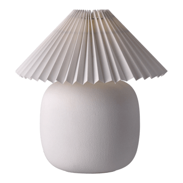 Boulder table lamp 29 cm white-pleated white - undefined - Scandi Living