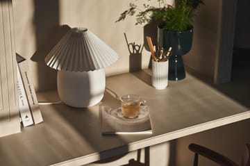 Boulder table lamp 29 cm white-pleated white - undefined - Scandi Living