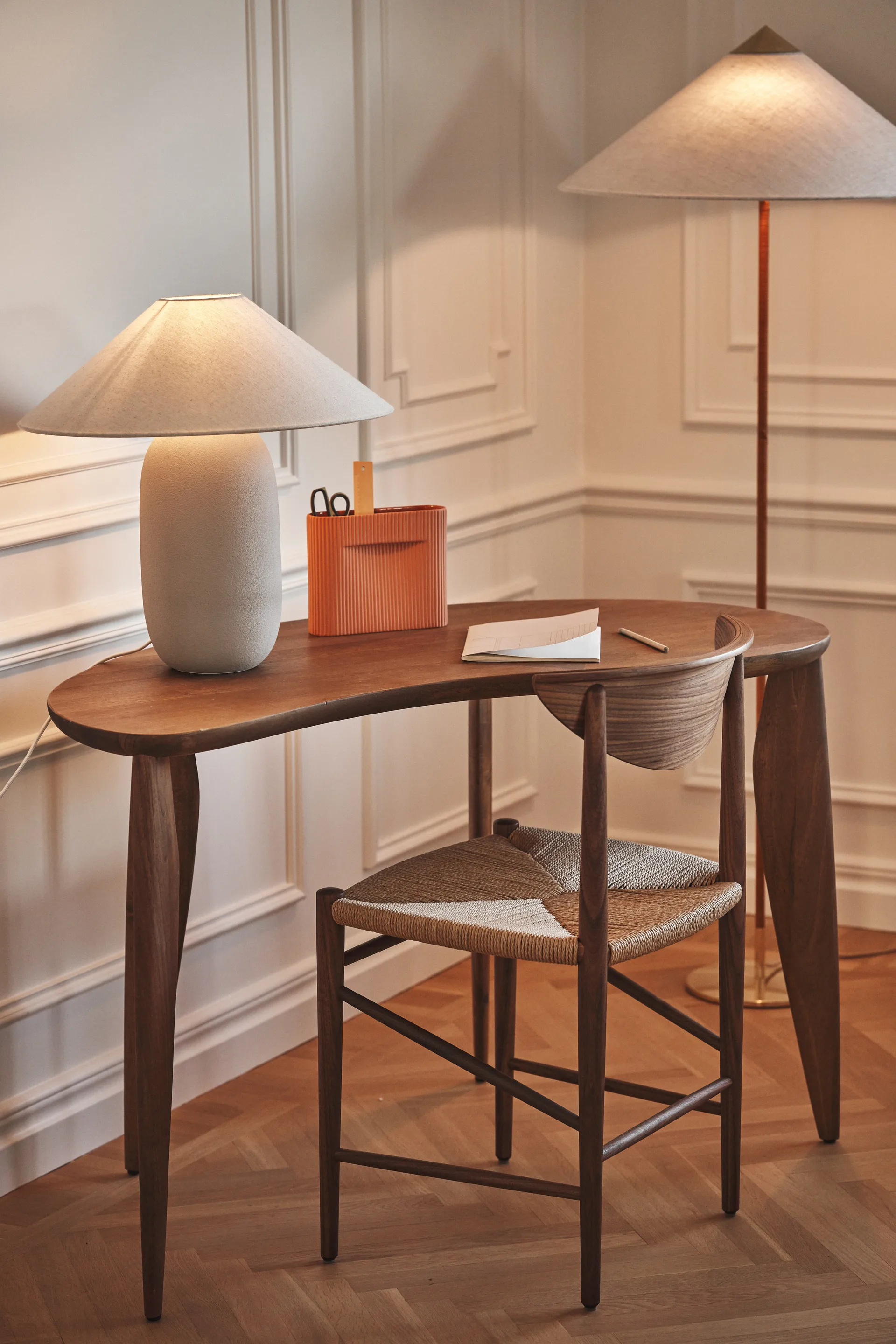 Boulder table lamp 48 cm beige-nature Scandi Living