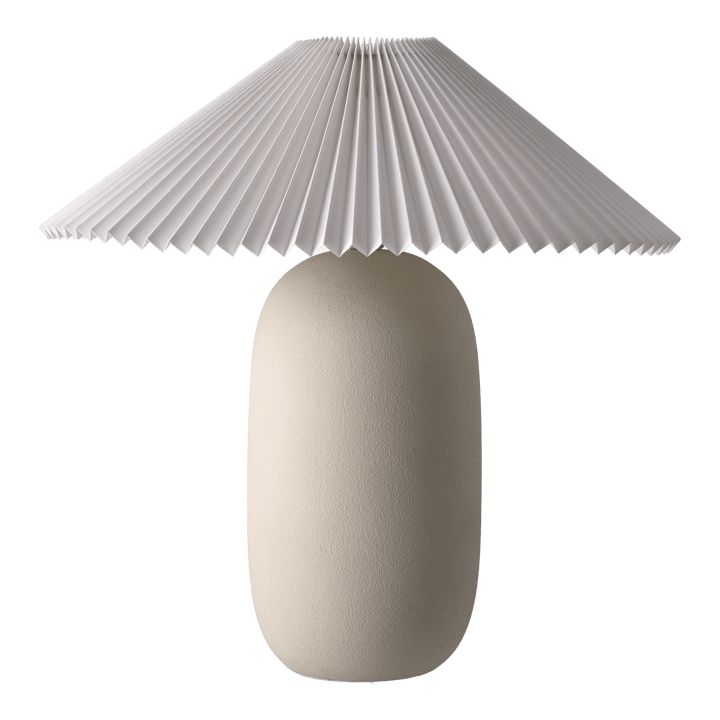 Boulder table lamp 48 cm beige-pleated white - Lamp base - Scandi Living