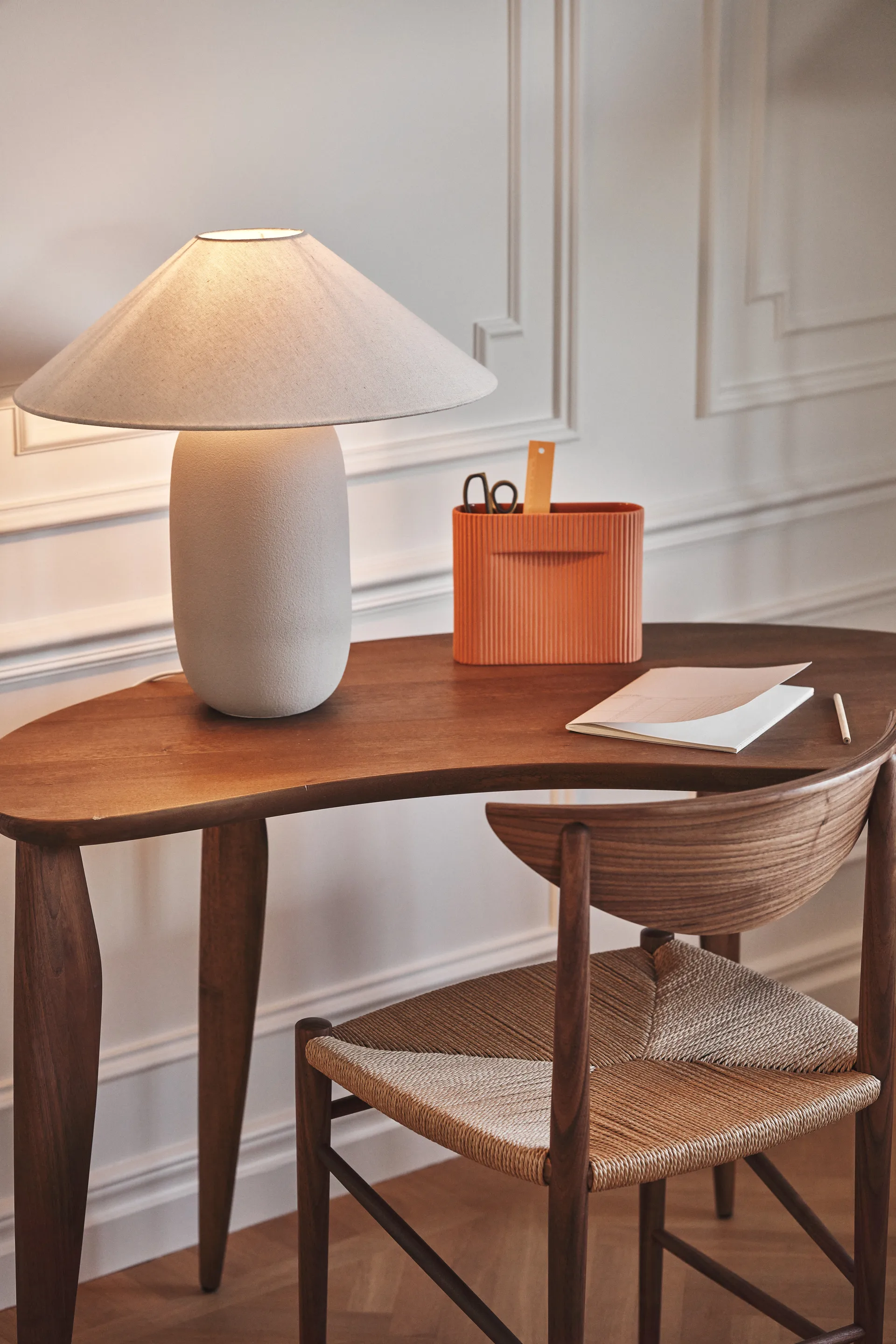 Boulder table lamp 48 cm grey-nature,  Scandi Living