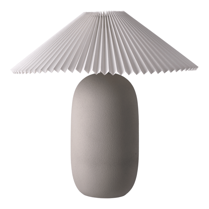 Boulder table lamp 48 cm grey-pleated white - Lamp base - Scandi Living