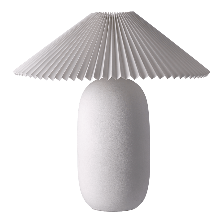 Boulder table lamp 48 cm white-pleated white - Lamp base - Scandi Living