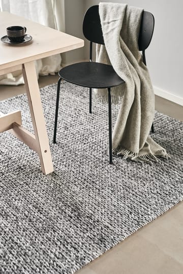 Braided wool carpet dark grey - 170x240 cm - Scandi Living