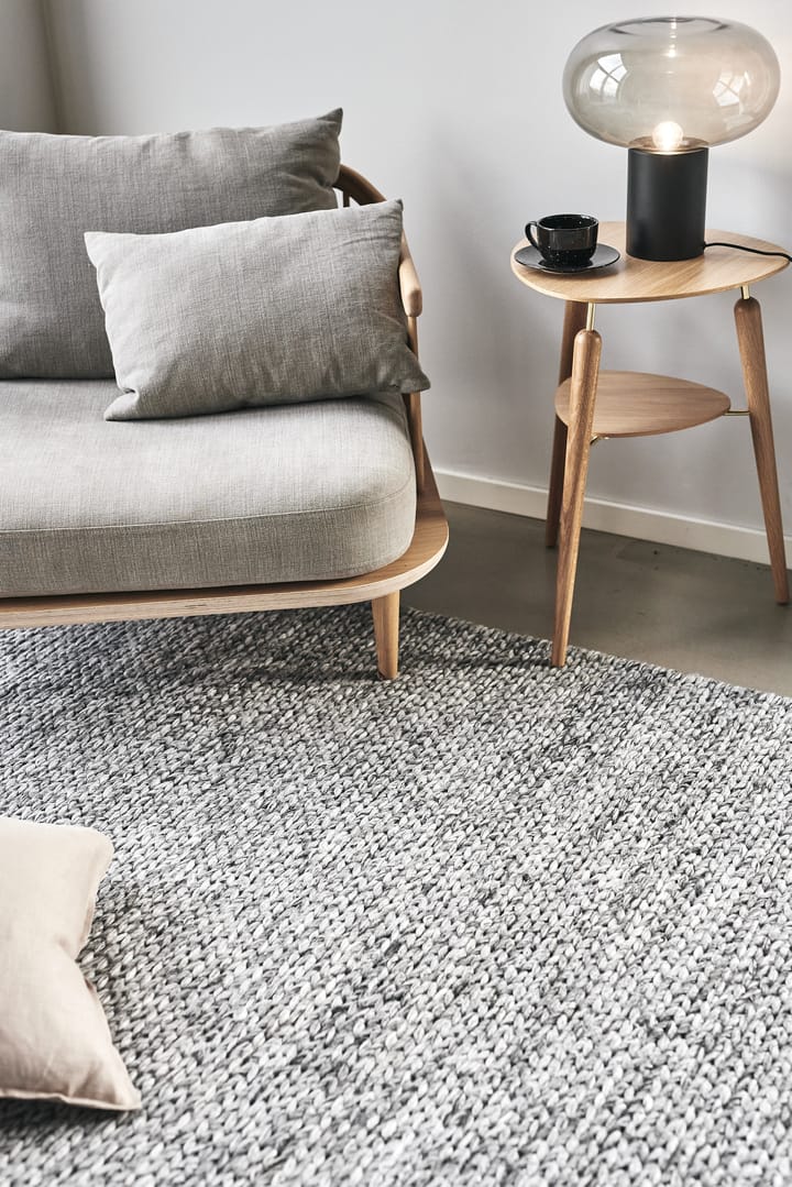 Braided wool carpet dark grey - 170x240 cm - Scandi Living