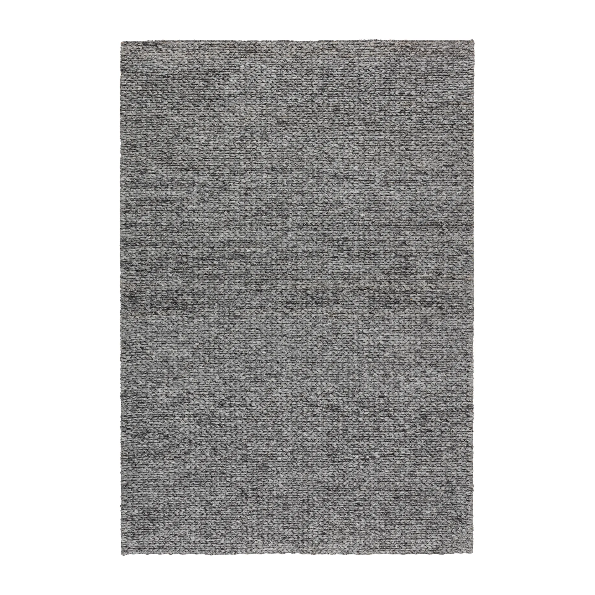 Braided wool carpet dark grey, 200x300 cm Scandi Living