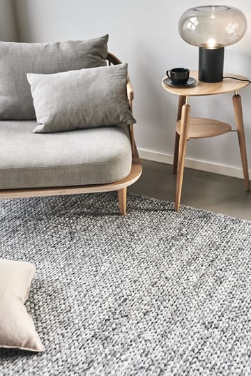 Braided wool carpet dark grey - 200x300 cm - Scandi Living