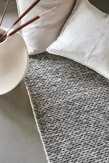 Braided wool carpet natural grey - 170x240 cm - Scandi Living