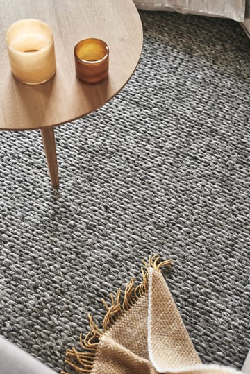 Braided wool carpet natural grey - 200x300 cm - Scandi Living
