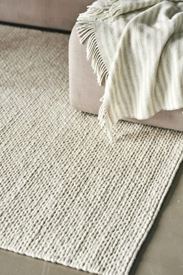 Braided wool carpet natural white - 170x240 cm - Scandi Living