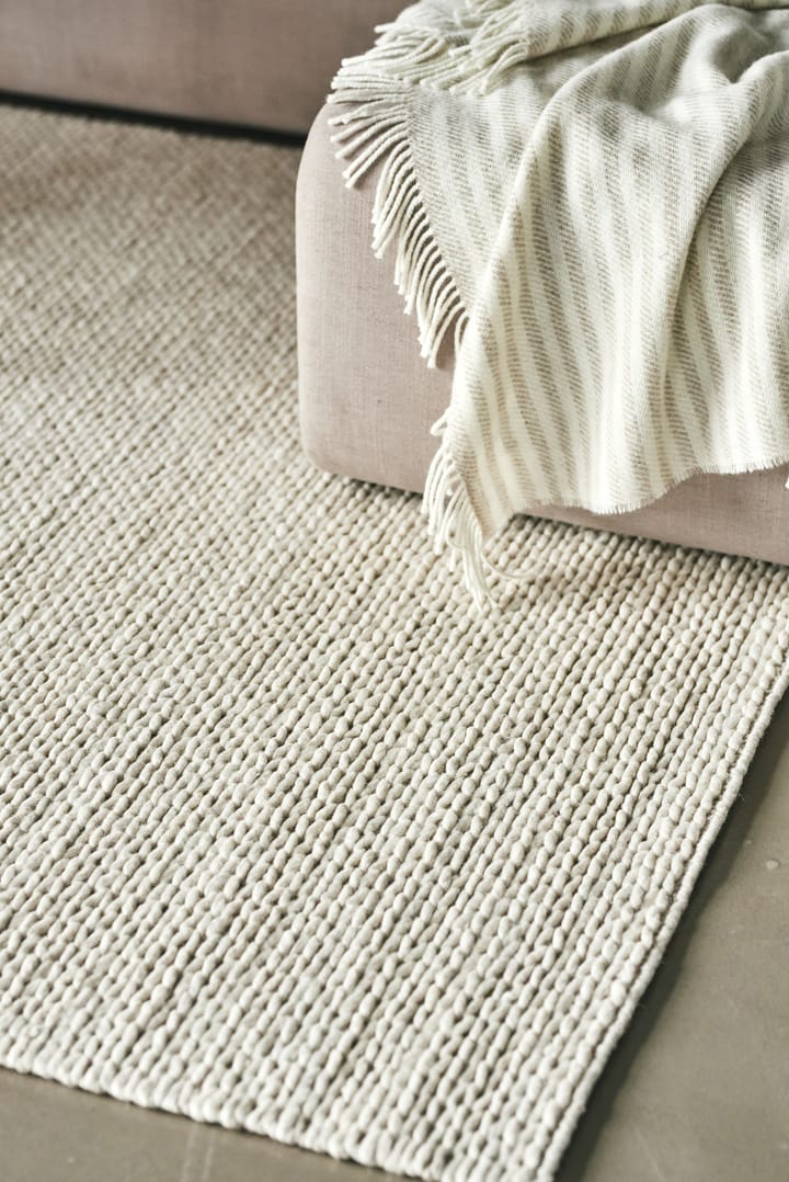 Braided wool carpet natural white - 170x240 cm - Scandi Living