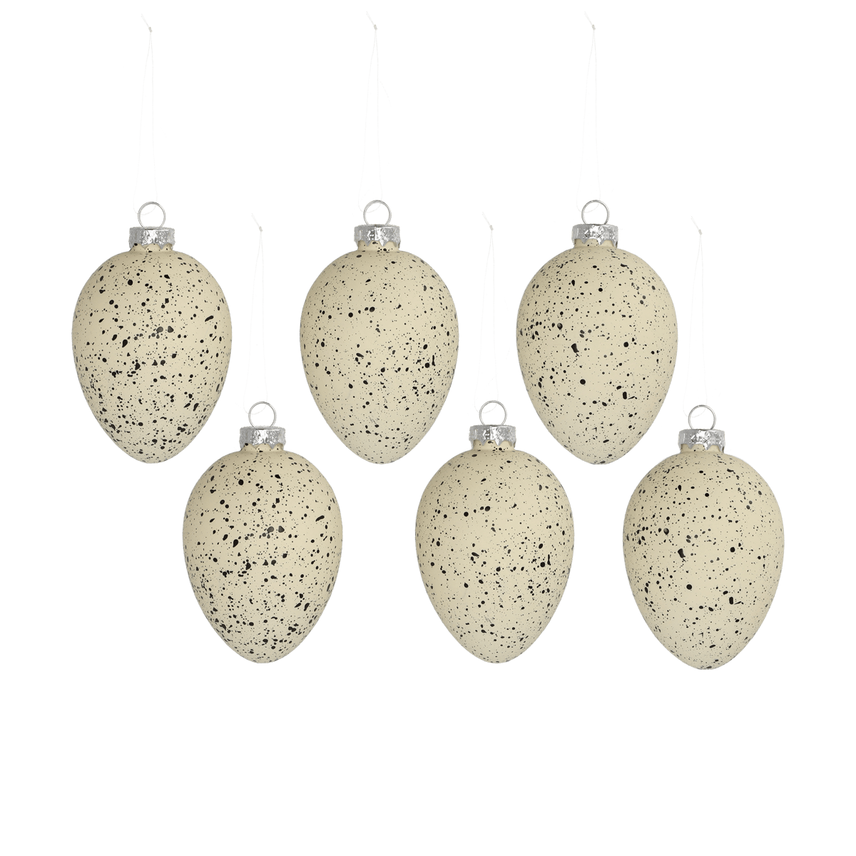 Scandi Living Brooding glass egg 8 cm 6-pack Beige | Scandinavian Design | Decorative accessories | Beige