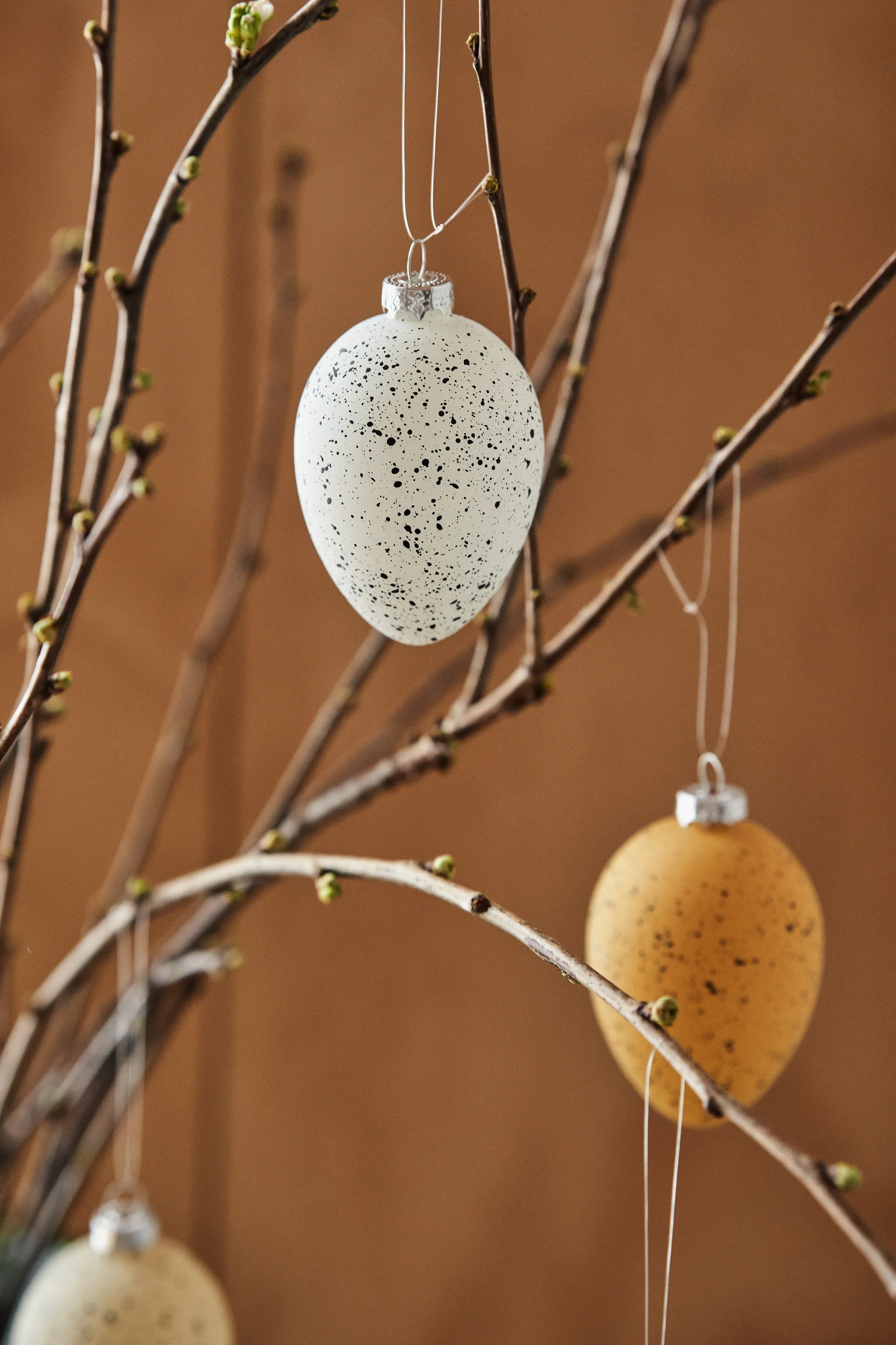 Brooding glass egg 8 cm 6-pack, White Scandi Living