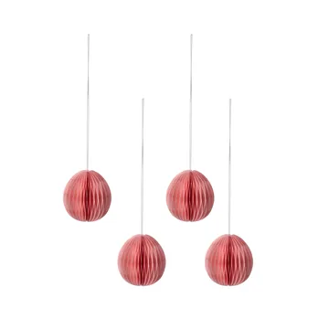 Brooding paper egg 7 cm 6-pack - Pink - Scandi Living