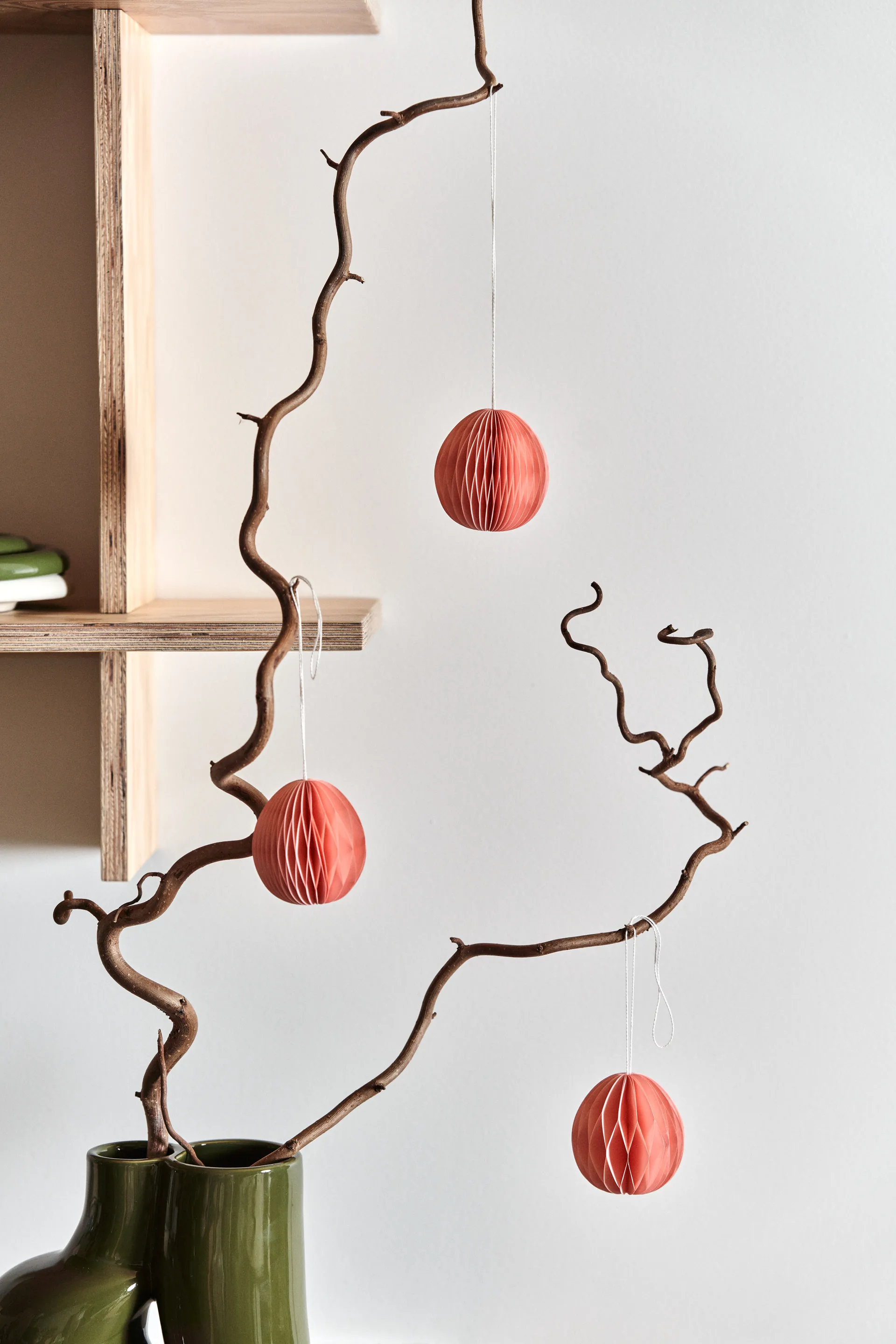 Brooding paper egg 7 cm 6-pack, Pink Scandi Living