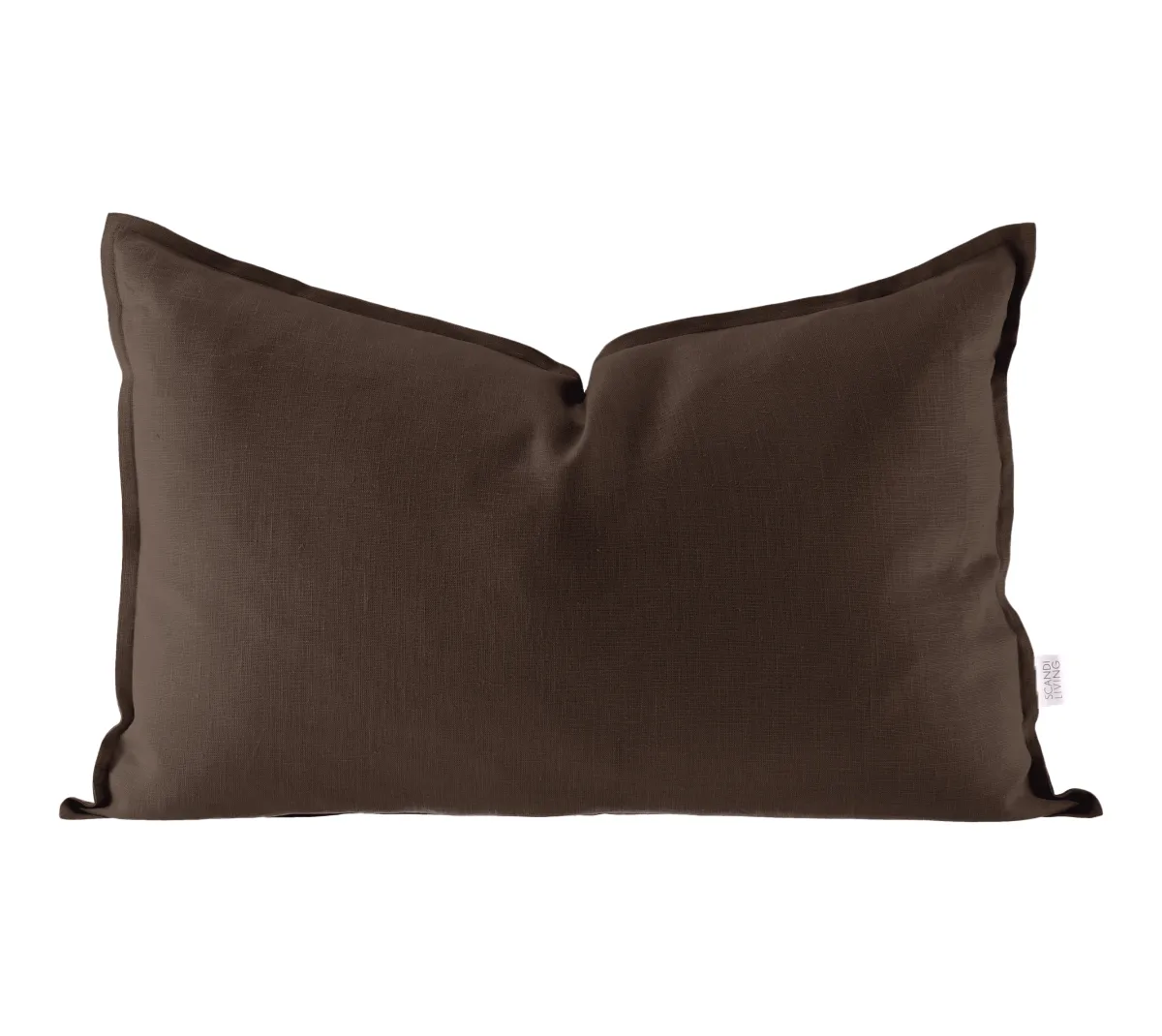 Scandi Living Calm pillow case linen 40x60 cm Chocolate Brown