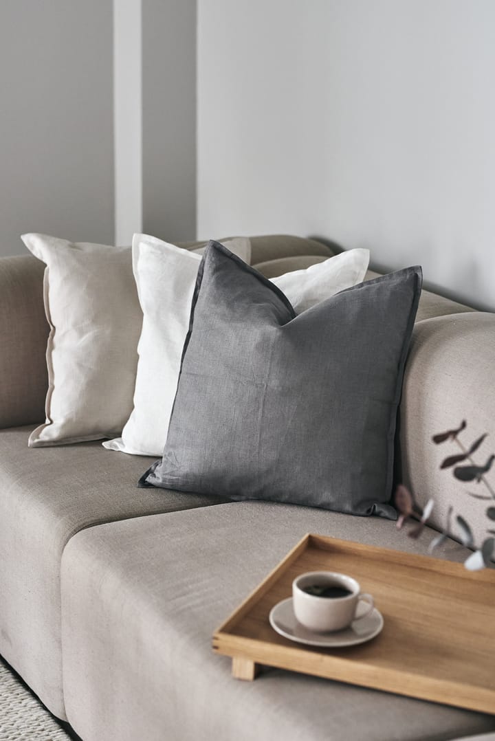 Calm pillow case linen 50x50 cm - Charcoal  - Scandi Living