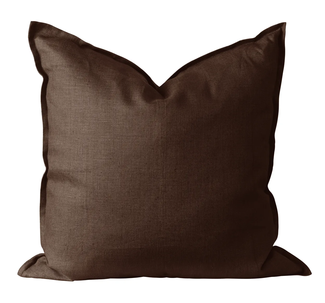 Scandi Living Calm pillow case linen 50x50 cm Chocolate Brown