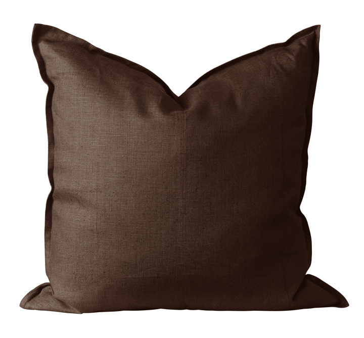 Calm pillow case linen 50x50 cm - Chocolate Brown - Scandi Living
