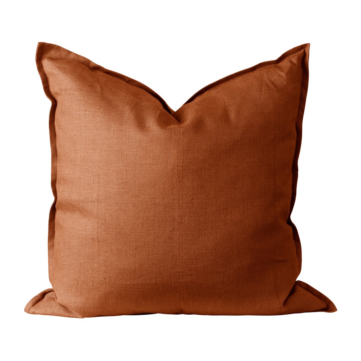 Scandi Living Calm pillow case linen 50x50 cm Rust | Scandinavian Design | Cushion covers | Red