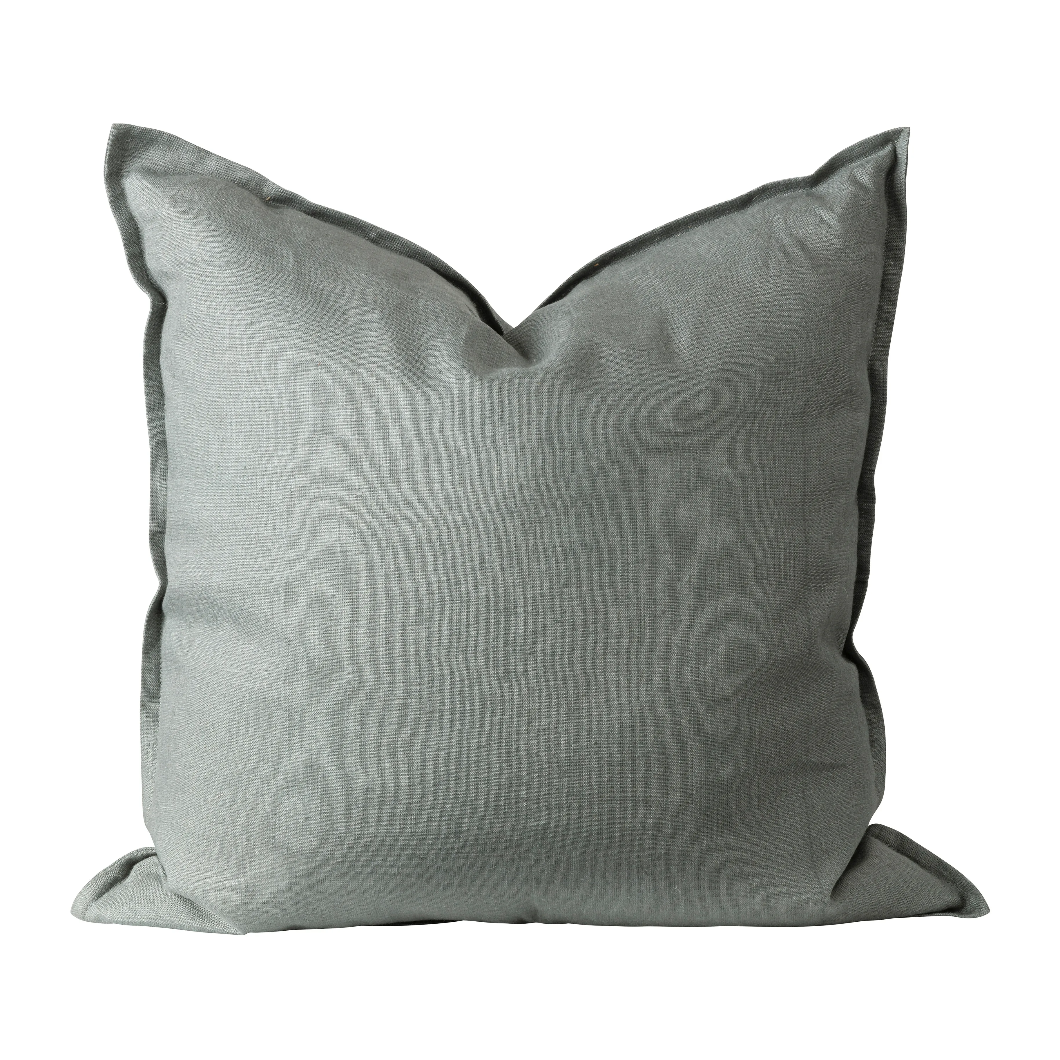 gray linen pillow