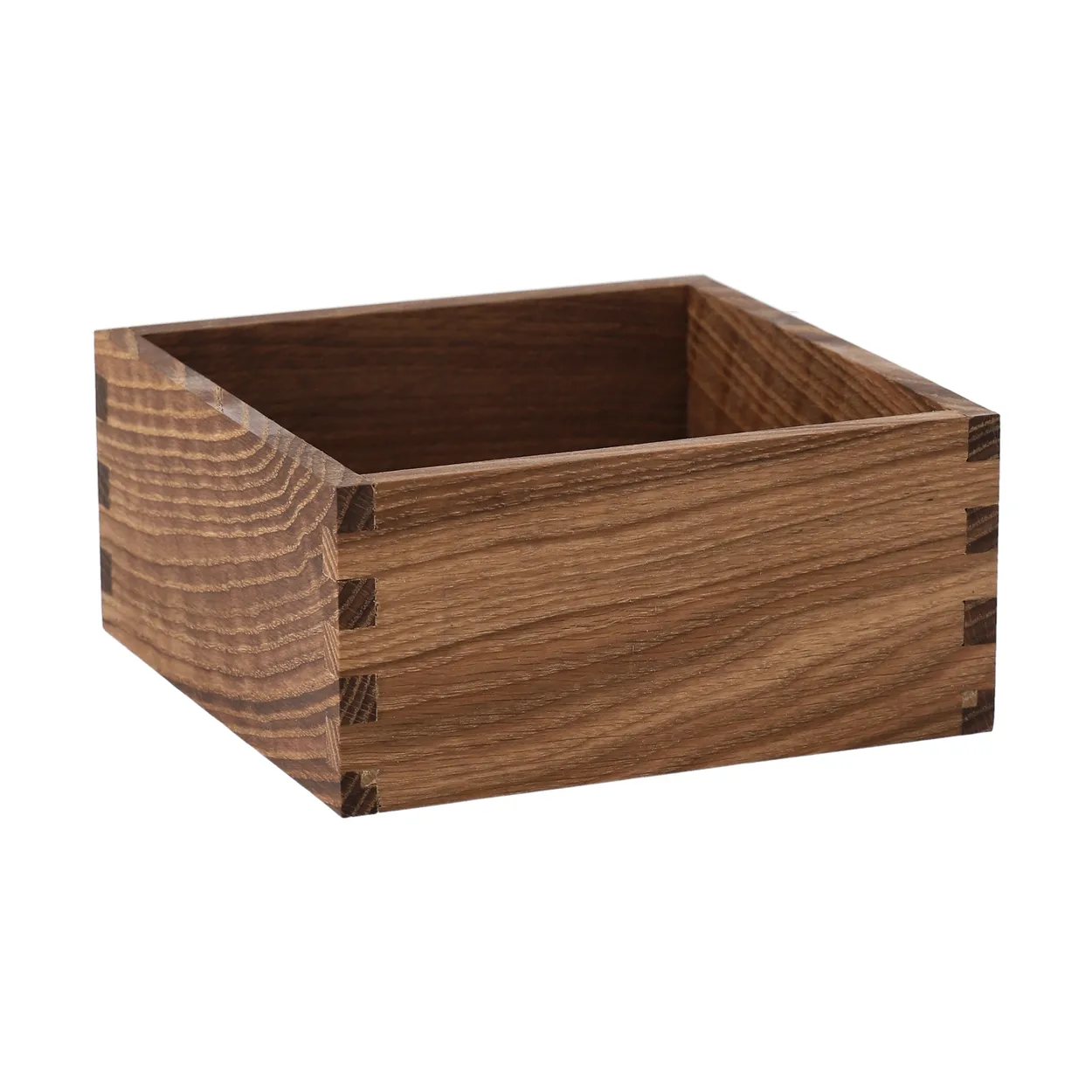 Scandi Living Carve storage box 15 cm Dark stained oak