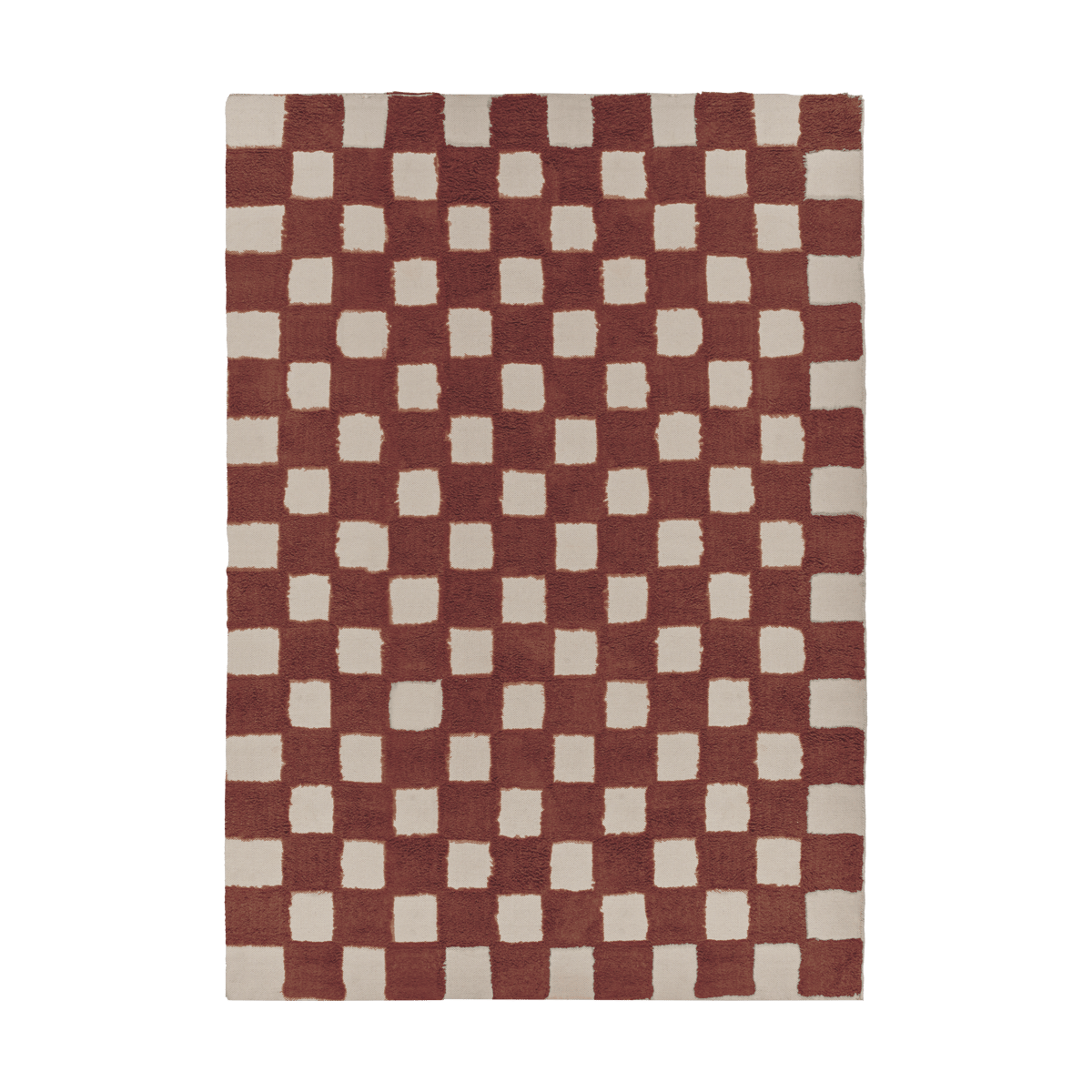 Scandi Living Checker Play mat 170x240 cm Cocoa | Scandinavian Design | Children's rugs | Brown