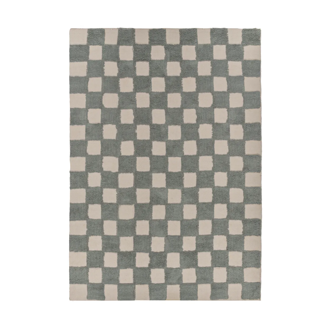 Scandi Living Checker Play mat 170x240 cm Green | Scandinavian Design | Children's rugs | Green