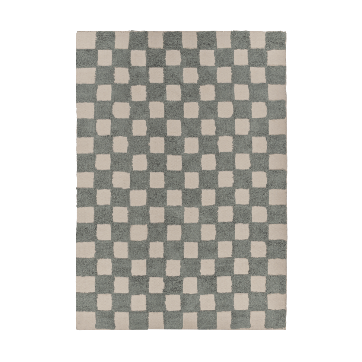 Scandi Living Checker Play mat 170x240 cm Green | Scandinavian Design | Children's rugs | Green