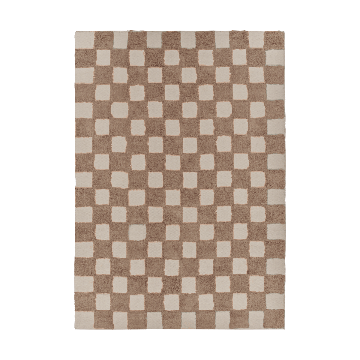 Scandi Living Checker Play mat 170x240 cm Hazel | Scandinavian Design | Children's rugs | Brown