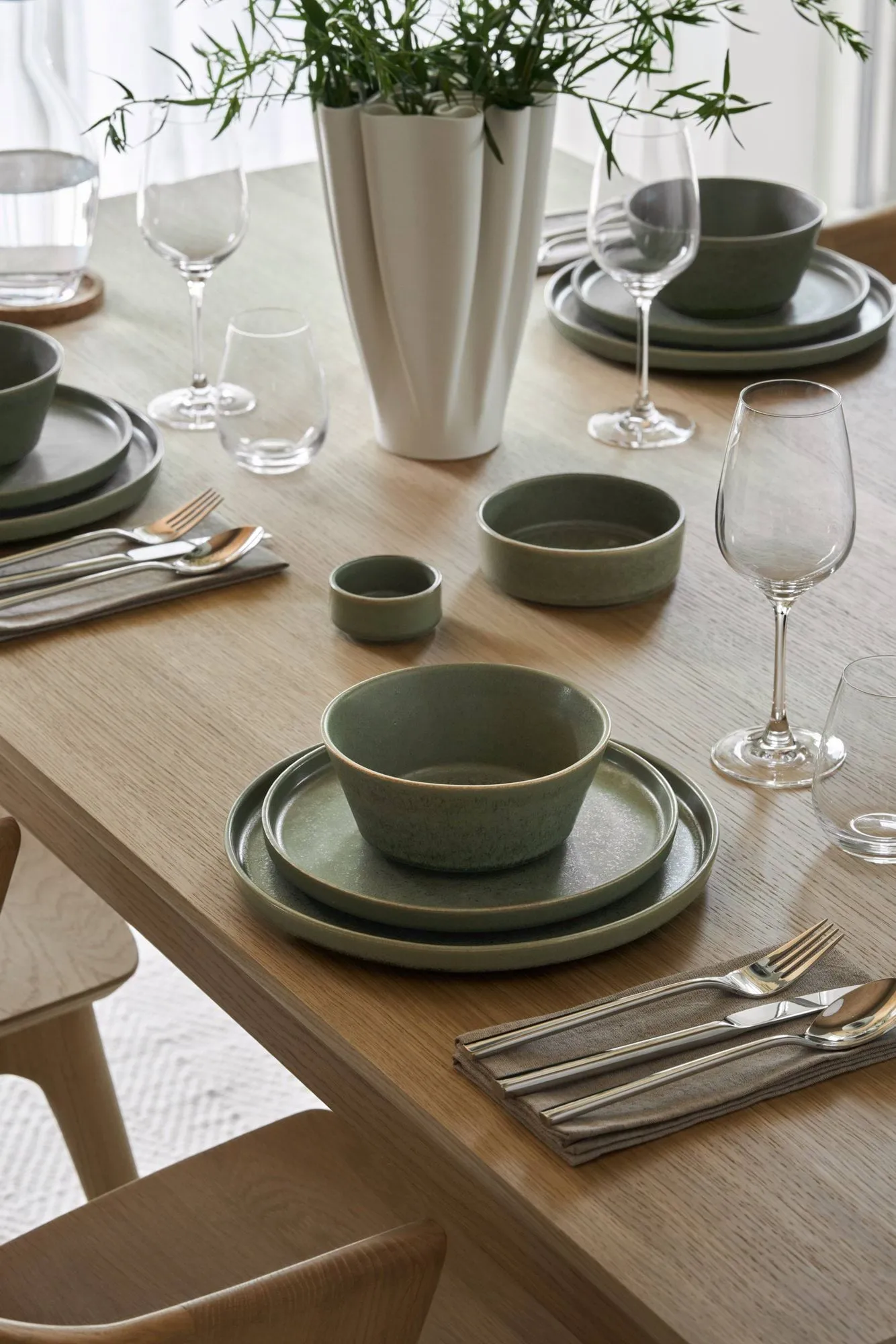 Clay side plate, Green, Ø20 cm Scandi Living
