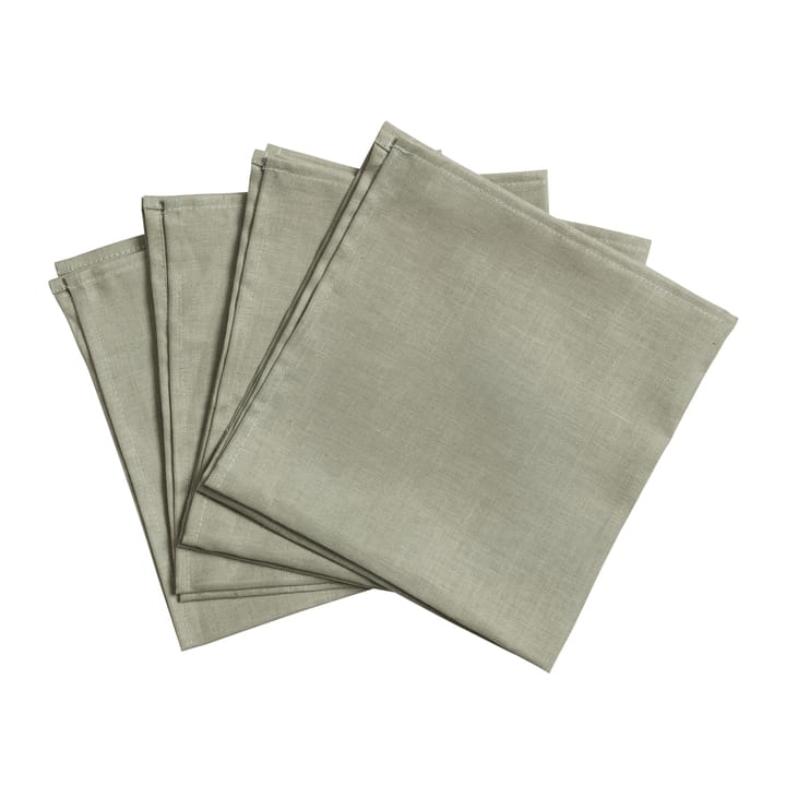 Clean serviettes 45 x 45 cm 4-pack - dusty green - Scandi Living