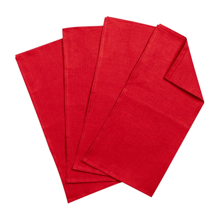 Clean serviettes 45 x 45 cm 4-pack - Red - Scandi Living