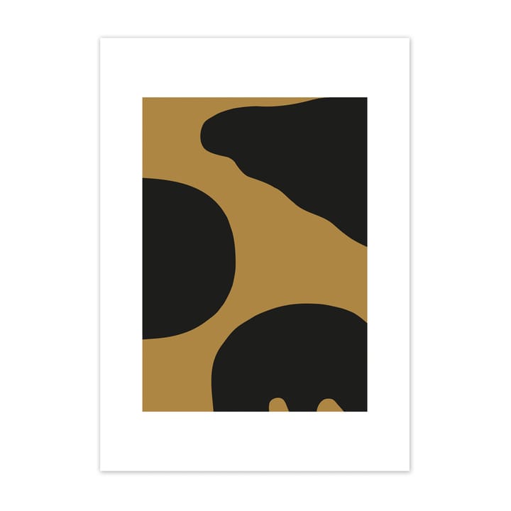 Contour poster ocher - 40x50 cm - Scandi Living