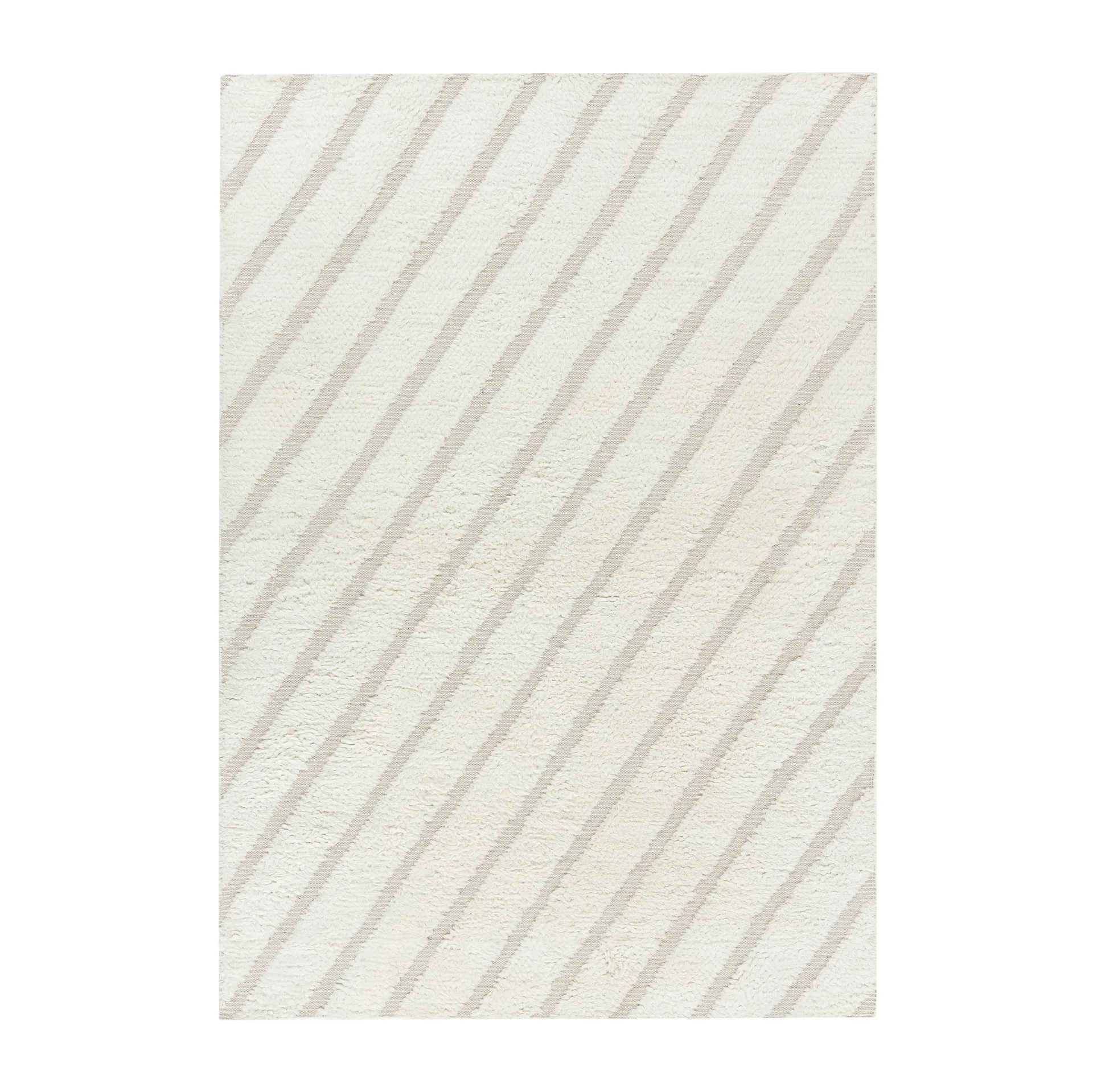Cozy line wool carpet natural white, 170x240 cm Scandi Living