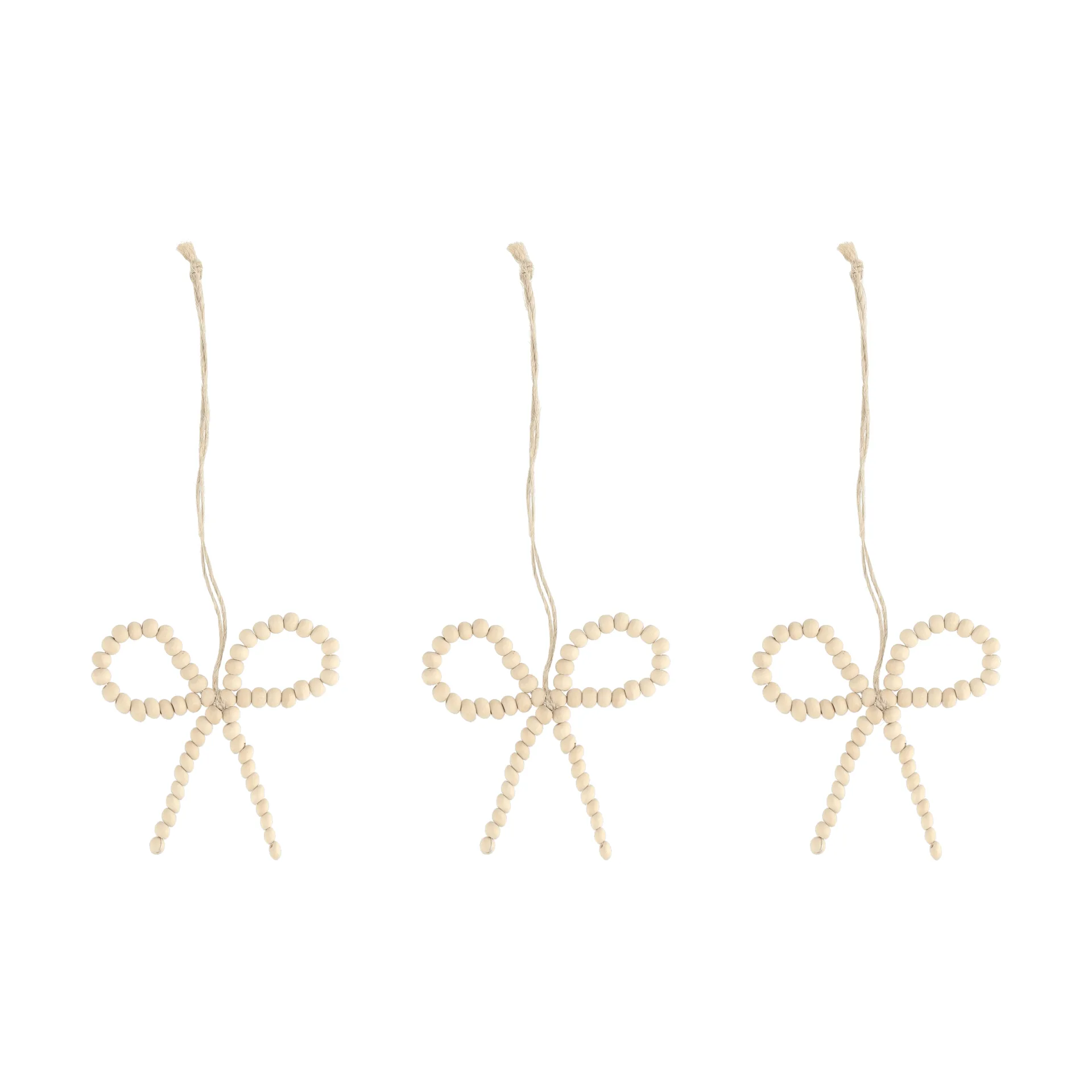 Craft Christmas tree ornament bow 3-pack, Natural Scandi Living