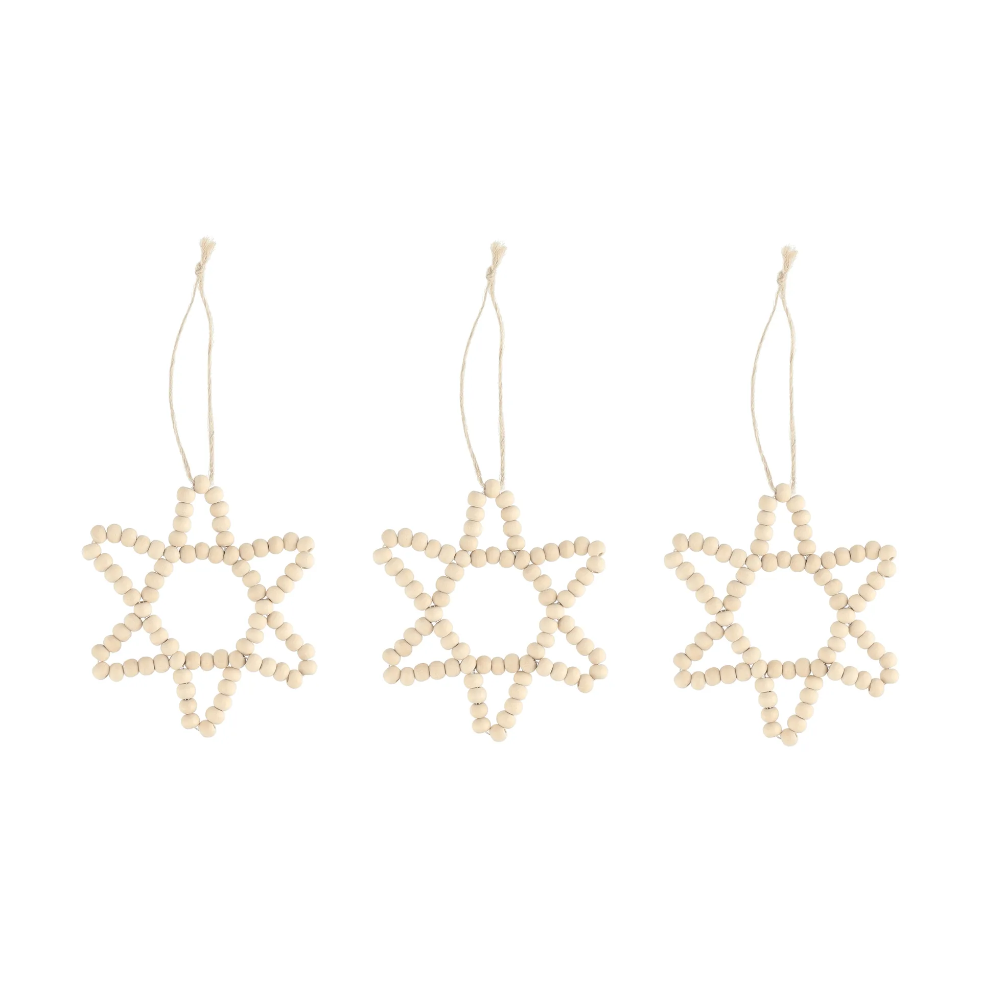 Craft Christmas tree ornament star 3-pack, Natural Scandi Living